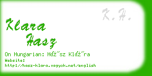 klara hasz business card